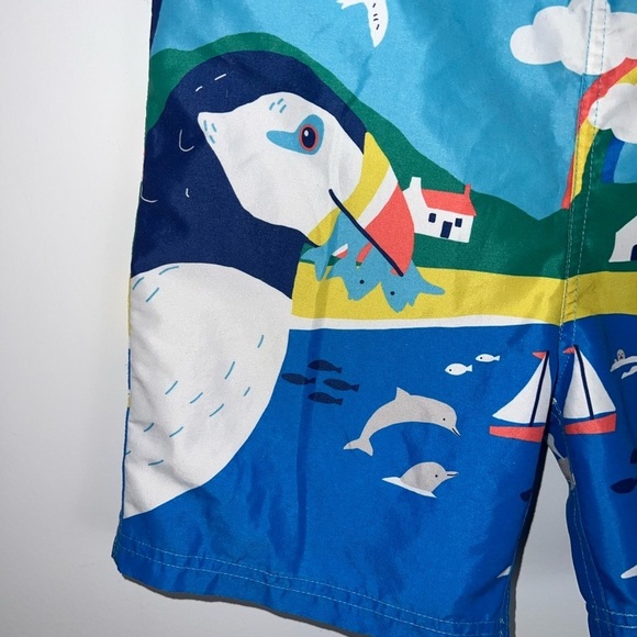 Mini Boden Swim Shorts Aqua Blue Puffins Boden 9-10 years - Picture 3 of 12